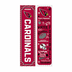 46" Double Sided Leaner, Arizona Cardinals, Winter Seasonal - NFL Home