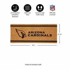 Arizona Cardinals Extra Large One Color Coir Mat, 60"x24" - NFL