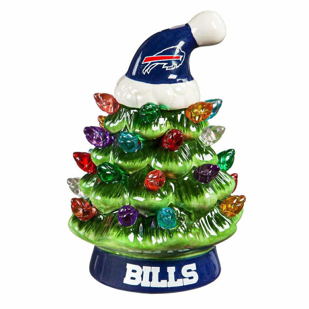 4" Mini LED Tabletop Christmas Tree, Set of 2, Buffalo Bills - NFL Home