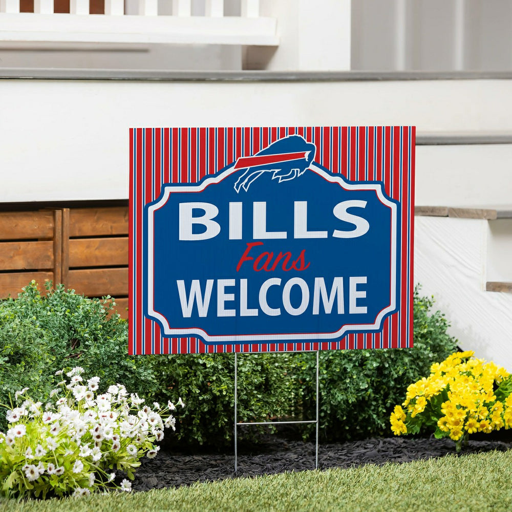 Buffalo Bills Coroplast Yard Sign, "Fans Welcome" - NFL Home