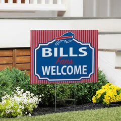 Buffalo Bills Coroplast Yard Sign, "Fans Welcome" - NFL Home