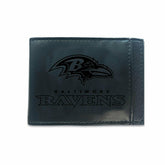 Front Pocket Wallet w/ RFID Blocking, Baltimore Ravens, Black - NFL Home