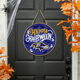 Baltimore Ravens Halloween Round Door Décor with Hanging Rope, 18x18 - NFL Home