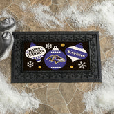 Baltimore Ravens Holiday Flocked Coir Sassafras Switch Mat, 22"x10" - NFL