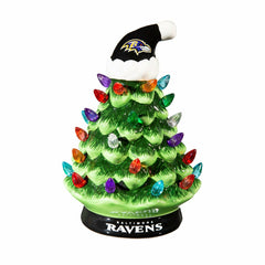 8" LED Ceramic Christmas Tree, Baltimore Ravens - NFL Home