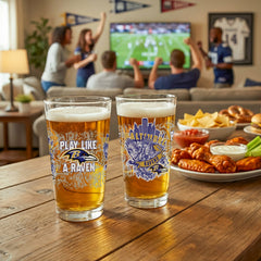 Baltimore Ravens 16oz Glass pint, Set of 2 - NFL Home