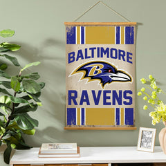 Baltimore Ravens, Canvas Wall Tapestry, Medium, 36x24 - NFL Home