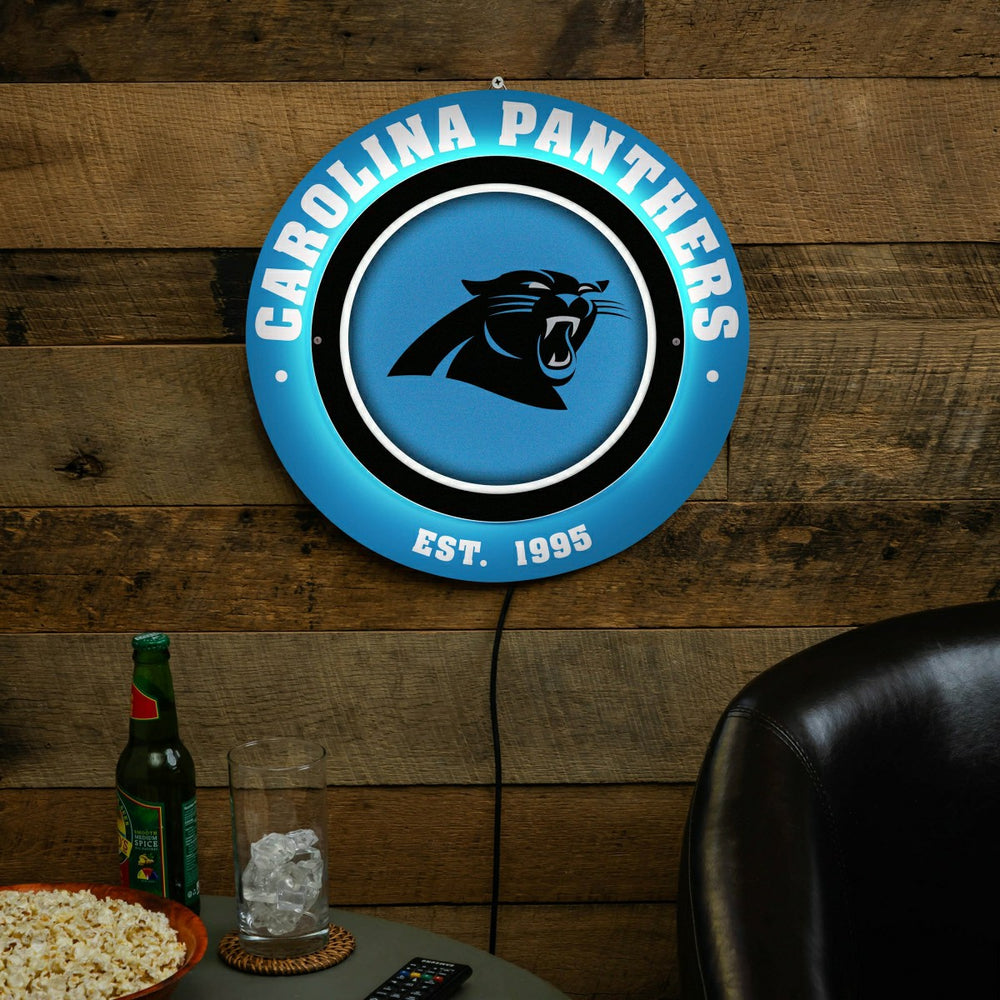 Carolina Panthers, Metal Lite, Round - NFL