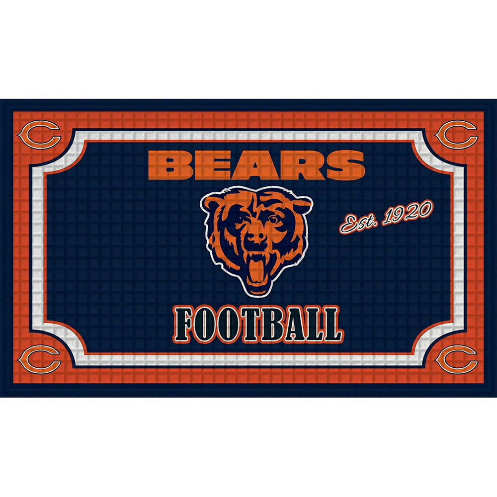 Indoor/Outdoor Embossed Team Spirit Door Mat, Bears - NFL