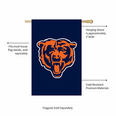 Chicago Bears Applique House Flag - NFL Home