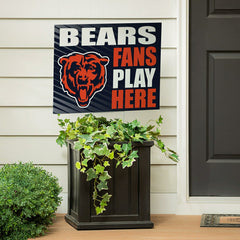 Chicago Bears Coroplast Yard Sign "Fans Play Here" - NFL Home