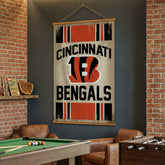 Cincinnati Bengals, Canvas Wall Tapestry, Large, 54x36 - NFL Home