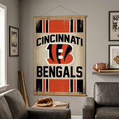Cincinnati Bengals, Canvas Wall Tapestry, Large, 54x36 - NFL Home