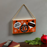 Cincinnati Bengals Holiday Wood Wall Sign, 6x11 - NFL Home