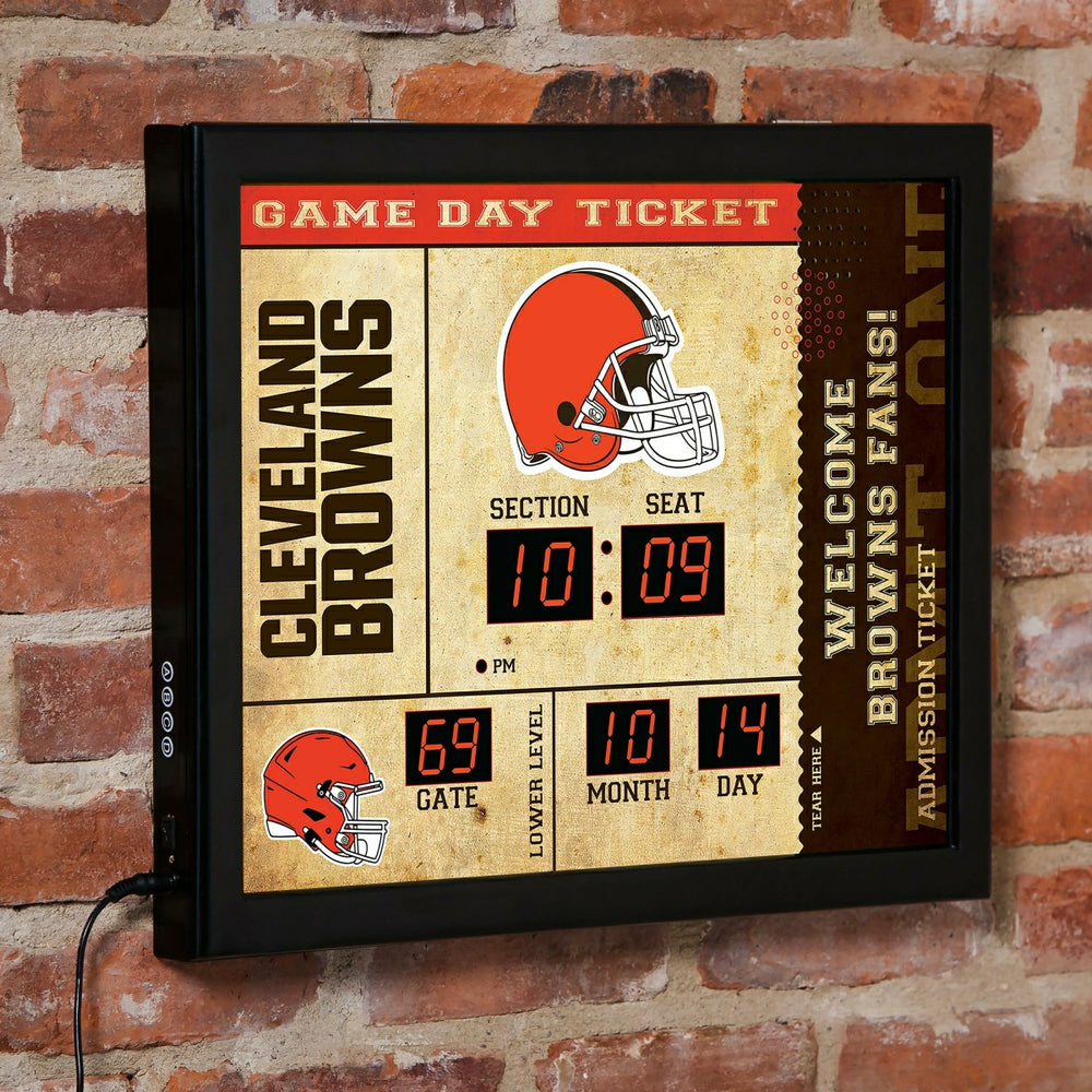 Scoreboard Wall Clock, Cleveland Browns - NFL Home
