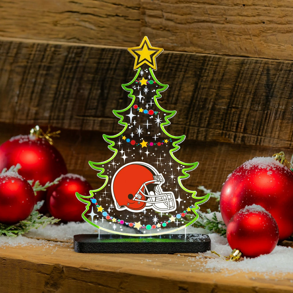 Cleveland Browns NFL Football Holiday Tree Desklite LED Decor - NFL Home