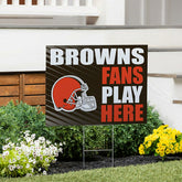 Cleveland Browns Coroplast Yard Sign "Fans Play Here" - NFL Home