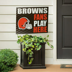 Cleveland Browns Coroplast Yard Sign "Fans Play Here" - NFL Home