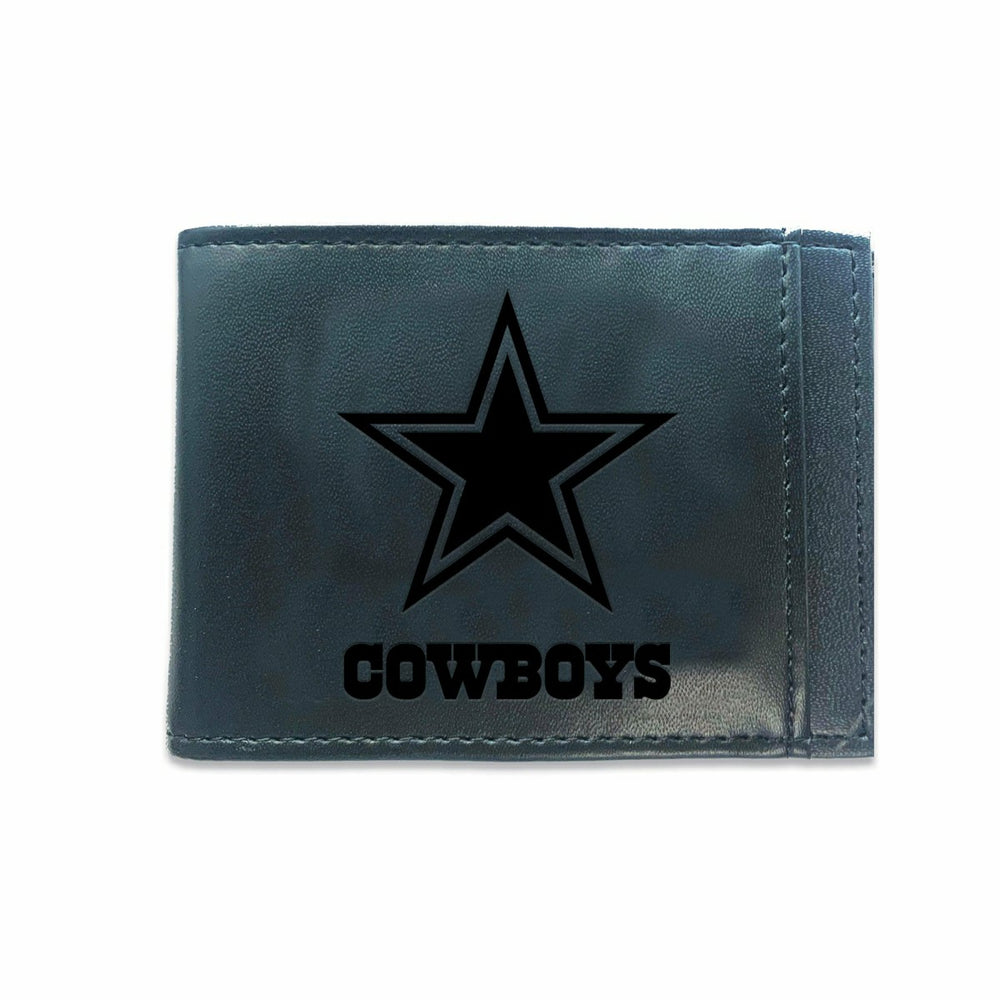 Front Pocket Wallet w/ RFID Blocking, Dallas Cowboys, Black - NFL Home