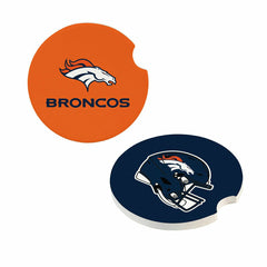 Denver Broncos Car Coaster Set, 2pc - NFL