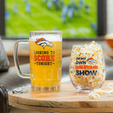 Denver Broncos, Stemless 17OZ Wine & Beer 16 OZ Gift Set - NFL Home