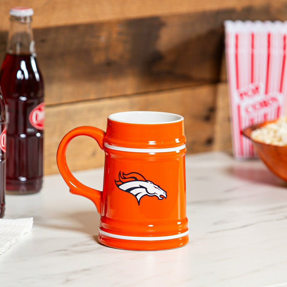 Denver Broncos Ceramic Stein Cup, 24oz - NFL Home