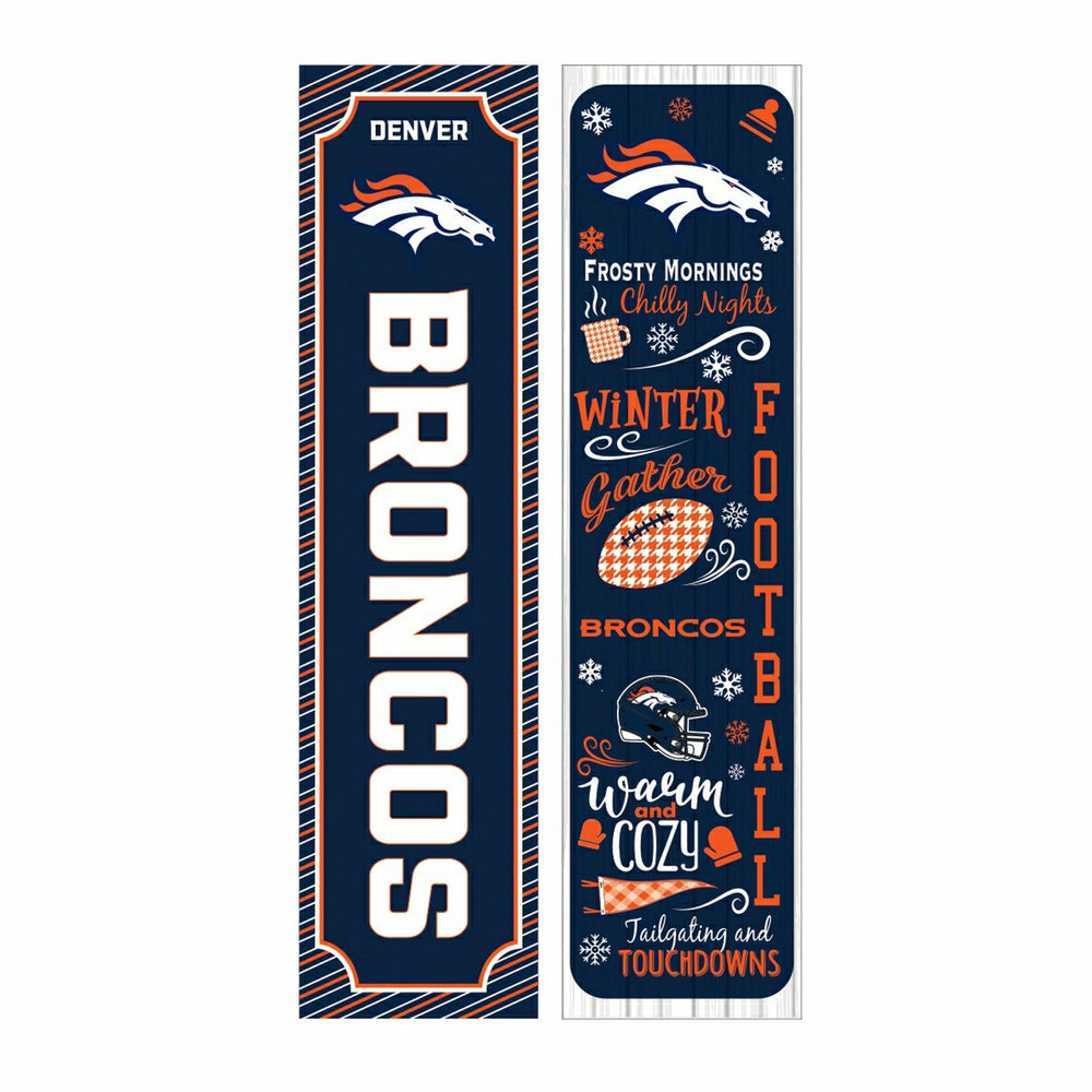 Denver Broncos 46" Double Sided Leaner, Winter Seasonal - NFL Home