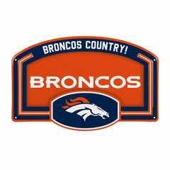 Denver Broncos USA Embossed Steel Wall Sign, 11" x 17" - NFL Home