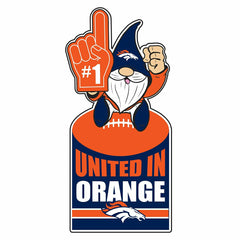 Denver Broncos Gnome Metal Sign 10"L x 30"H - NFL Home
