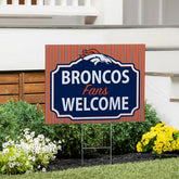 Denver Broncos Coroplast Yard Sign, "Fans Welcome" - NFL Home