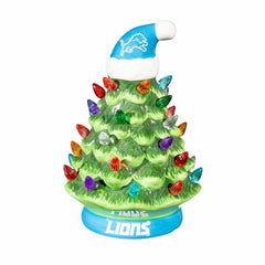8" LED Ceramic Christmas Tree, Detroit Lions - NFL Home