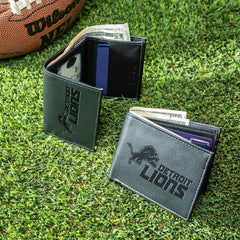 Detroit Lions, Bi-Fold and Tri-Fold Wallet Gift Set, Black - NFL Home