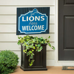 Detroit Lions Coroplast Yard Sign, "Fans Welcome" - NFL Home