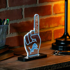Detroit Lions NFL Football Foam Finger Desklite LED Decor - NFL Home