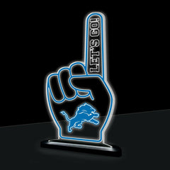 Detroit Lions NFL Football Foam Finger Desklite LED Decor - NFL Home