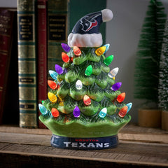 8" LED Ceramic Christmas Tree, Houston Texans - NFL Home