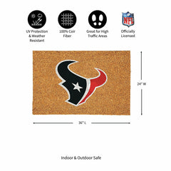 Houston Texans Large Full Color Coir Mat, 36"x24" - NFL