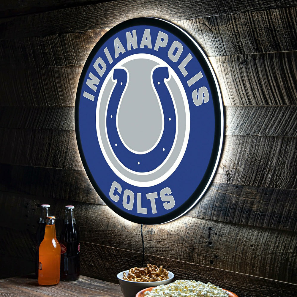 LED Wall Decor, Round, Indianapolis Colts - NFL Home