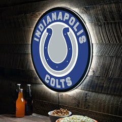 LED Wall Decor, Round, Indianapolis Colts - NFL Home