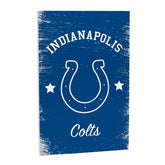 Indianapolis Colts Wood Wall Sign, 16x24 - NFL Home