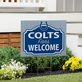 Indianapolis Colts Coroplast Yard Sign, "Fans Welcome" - NFL Home