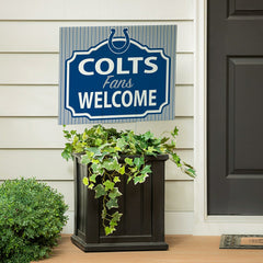 Indianapolis Colts Coroplast Yard Sign, "Fans Welcome" - NFL Home