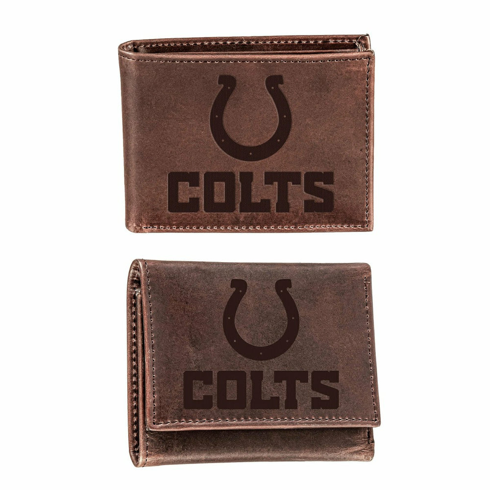 Indianapolis Colts, Bi-Fold and Tri-Fold Wallet Gift Set, Brown - NFL Home
