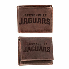 Jacksonville Jaguars, Bi-Fold and Tri-Fold Wallet Gift Set, Brown - NFL Home