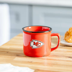 Kansas City Chiefs Ceramic Camp Cup with Enamel Finish, 14oz - NFL