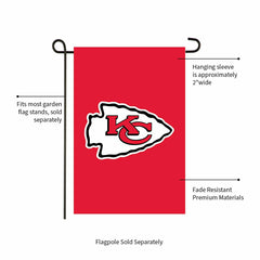 Kansas City Chiefs Applique Garden Flag - NFL Home