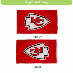 Kansas City Chiefs Single Sided Estate Flag with 2 Grommets, 3'x5' - NFL Home