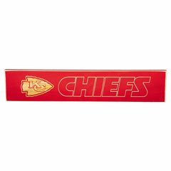 Kansas City Chiefs Engraved Wood Sign, 3.5" x 18" - NFL Home