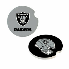 Las Vegas Raiders Car Coaster Set, 2pc - NFL