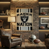 Las Vegas Raiders, Canvas Wall Tapestry, Large, 54x36 - NFL Home
